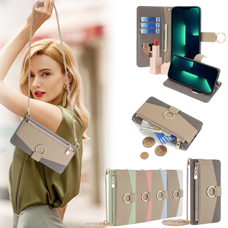 For Samsung Galaxy A04 Mobile Phone Leather Case S6Edge Crossbody Flip Card Wallet Mobile Phone Case Note10