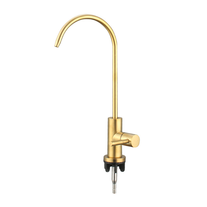 Factory supply water purifier faucet golden faucet 304 stainless steel 360 degree rotation