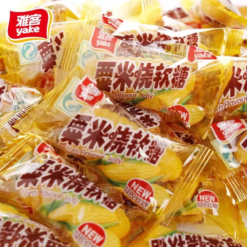 Jieke Mango Soft Candy Chestnut Corn Soft Candy Fruit Candy Wedding Candy Snack Candy Wholesale Snack New Year's Goods