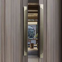 铝实心大门拉手仿古铜酒店别墅入户门长拉手双开门把手手柄加长