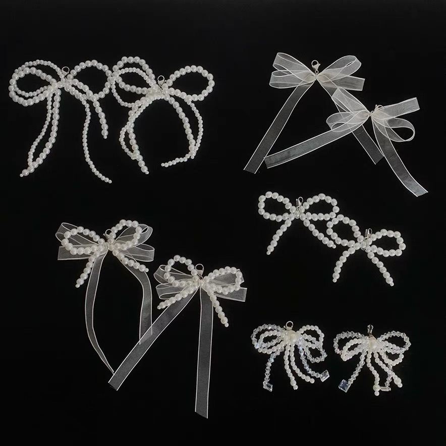 Zhao Yanya con botones de perlas plateadas de moda de zapatos deportivos de decoración de arco con cuentas zapatos adornos de flores