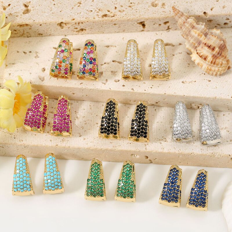 Luo Chen European and American Hot-Selling Ins-Style U-Shaped Zircon Earrings, Light Luxury, High-End Creative Niche Exquisite Ear Clips and Ear Accessories
