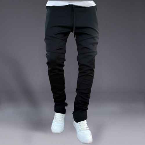 Foreign trade sweatpants men's Korean style autumn leggings elastic slim school bag bag trendy running casual long pants