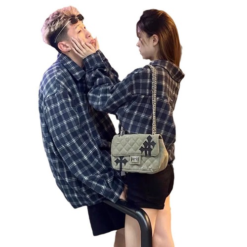 Glamorous and Vintage French-Style High-Grade Grid Shirt for Women - Spring and Autumn Season - Unique Loose Long-Sleeve Blouse - Trendy Year