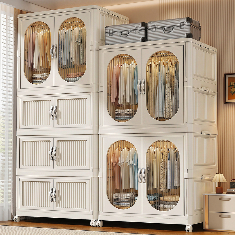 Baby wardrobe, multi-layer plastic storage cabinet for baby clothes, wall-mounted children's small wardrobe, no-installation storage cabinet Baby wardrobe, multi-layer plastic storage cabinet for baby clothes, wall-mounted children's small wardrobe, no-installation storage cabinet