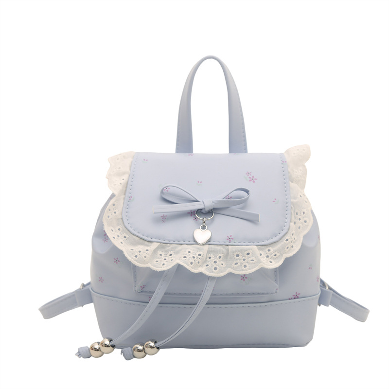 Mochila de encaje fresca y de alto valor, lindas flores, nueva bolsa de mano de alto nivel, mochila de viaje casual.