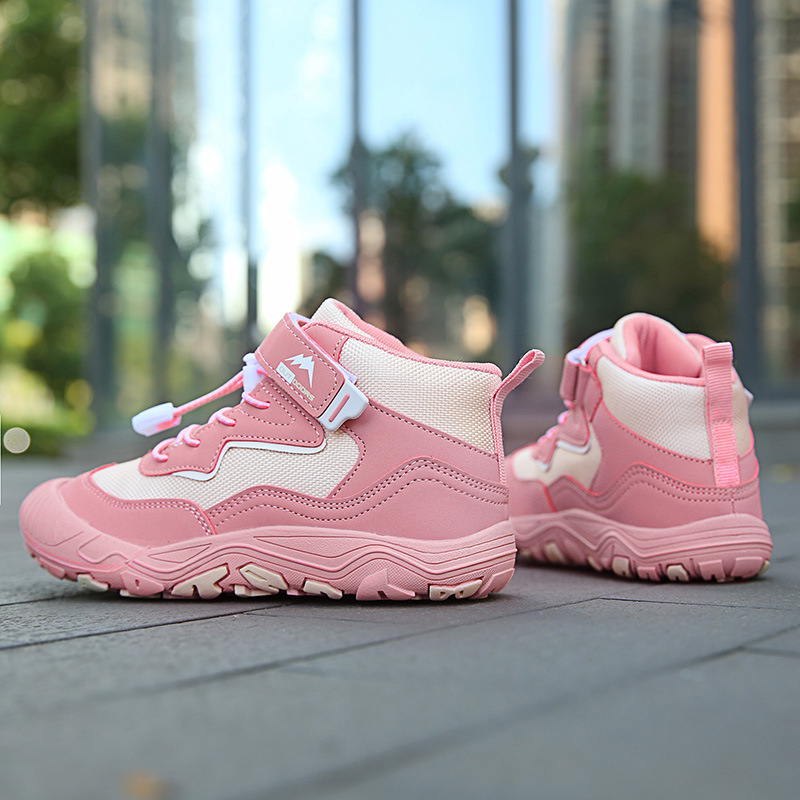 Cross-Border Popular Casual Fashion Trendy Versatile Mid-Top Outdoor Children's Mesh Shoes Casual Shoes Non-Slip Children's Shoes