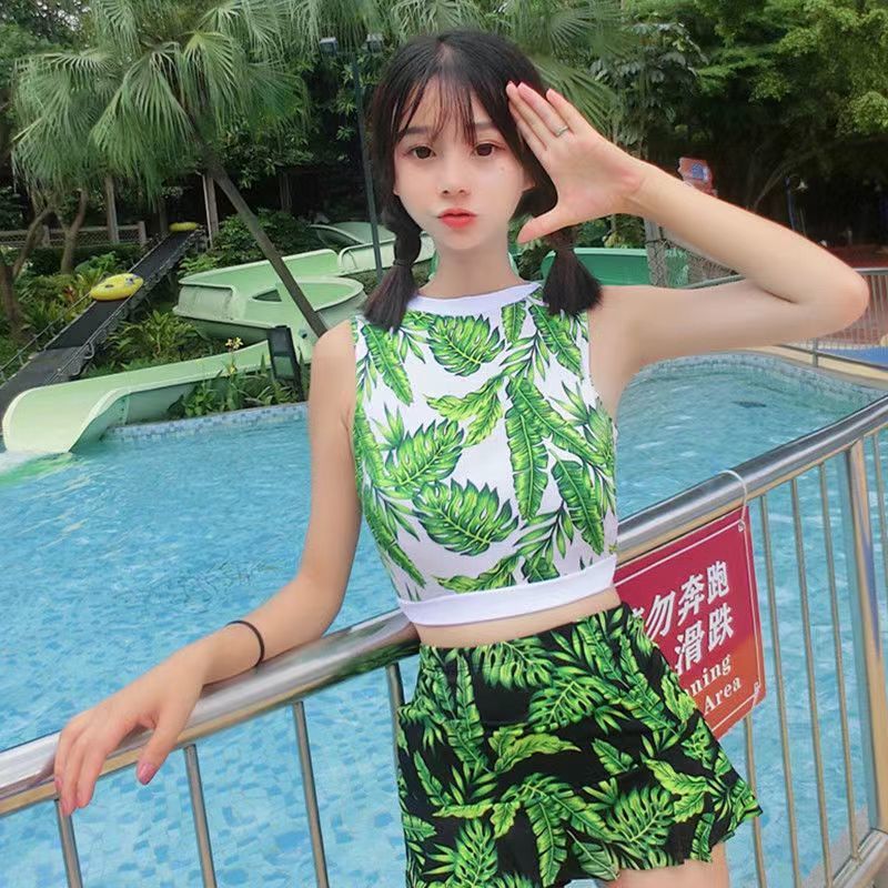 Trajes de baño de mujeres conservadores split-abdomen trajes de baño de 2025 nuevas damas grandes trajes de baño de spa comercio exterior