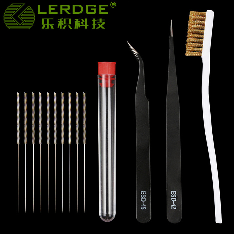 Leji 3D printer accessories nozzle cleaning kit nozzle cleaning drill cleaning brush dredging plug