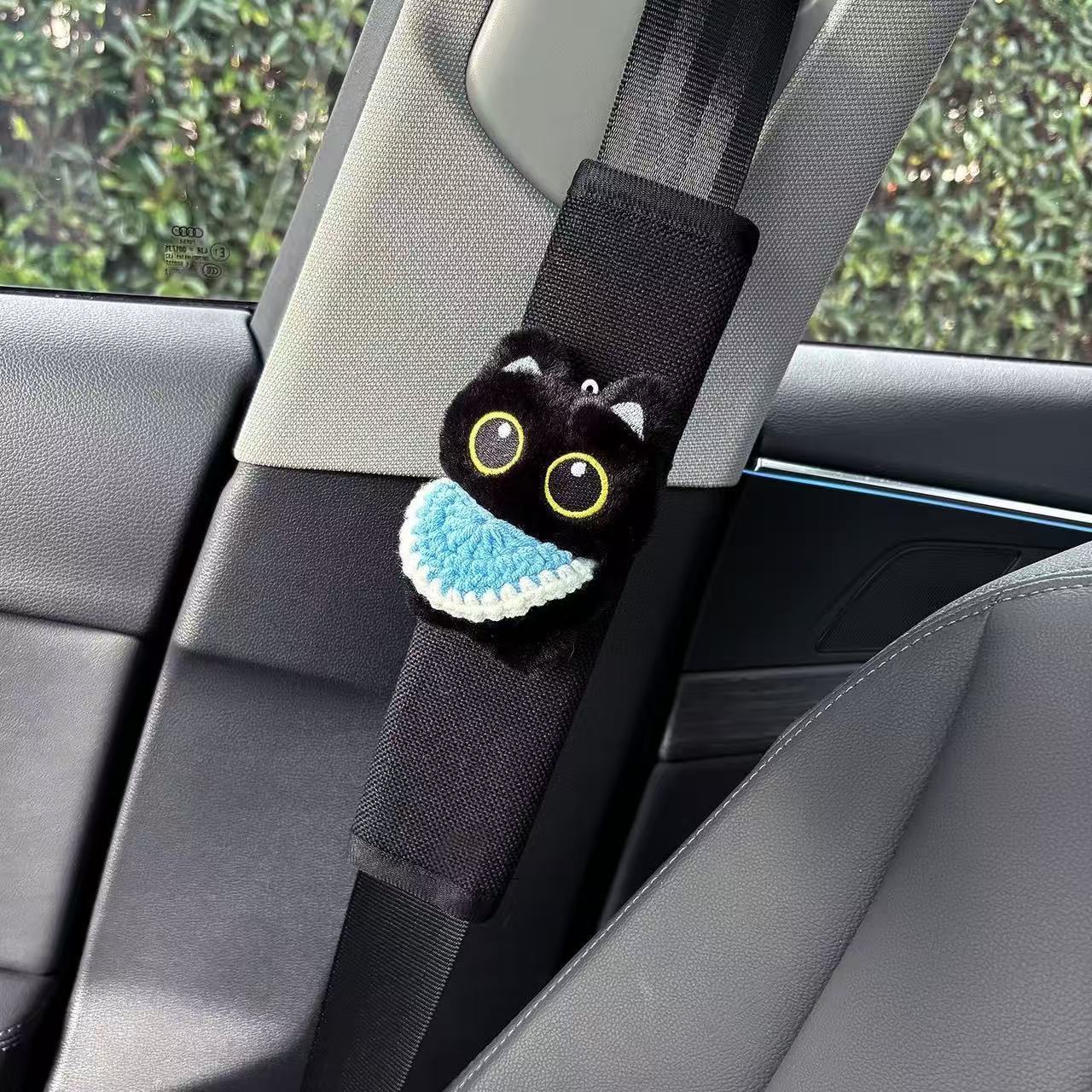 Squeaky Kitten Doll Seat Belt Shoulder Pad Cute Super Cute Stuffed Doll Car Interior Decoration Dropshipping