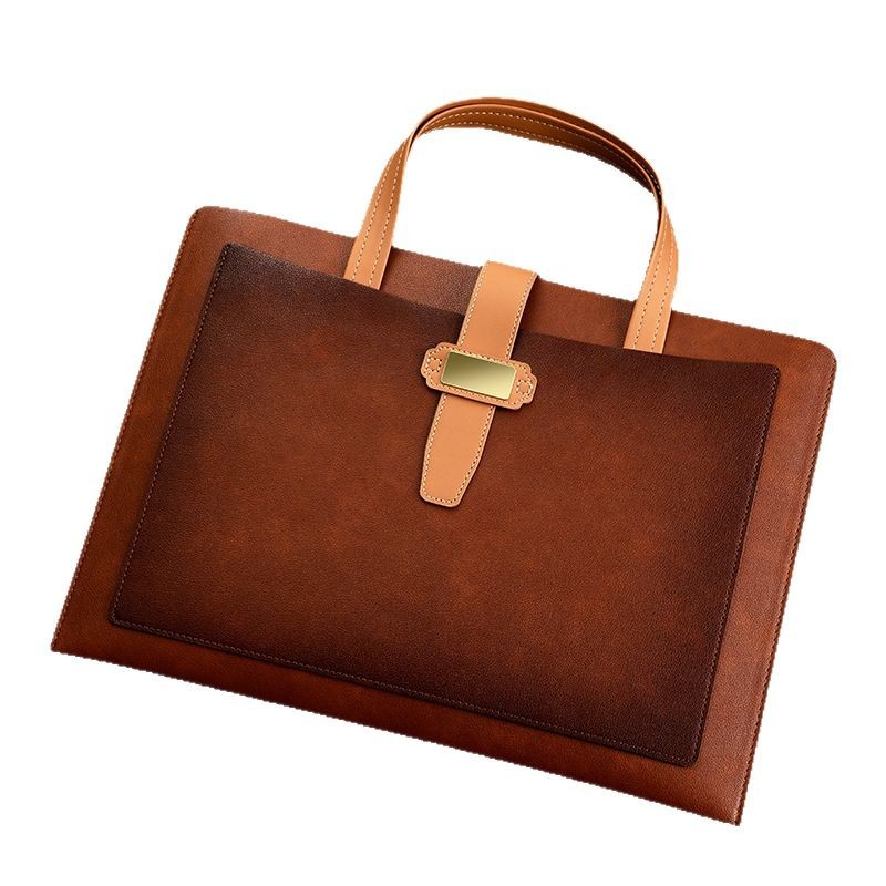 Bolsas de archivos transfronterizas a4 bolsas de archivos portátiles de cuero de negocios bolsas de archivos de contrato bolsas de archivo se pueden imprimir logotipos fijos