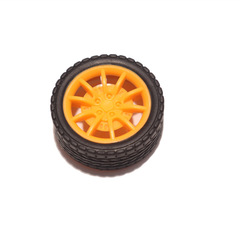 Puhou Rubber 30mm Wheel Toy Car Tire Science Experiment Robot Model Accessory 2mm Axle Wheel