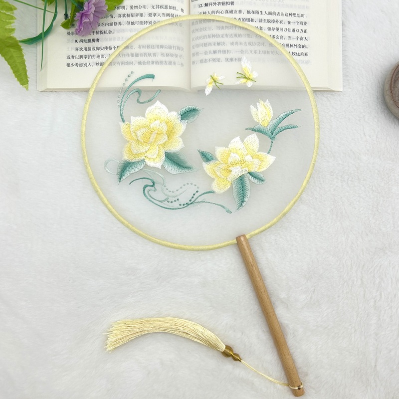新しい片面刺繍扇子、漢服専用刺繍扇子、多用途古典露店、メーカー直販卸売|undefined