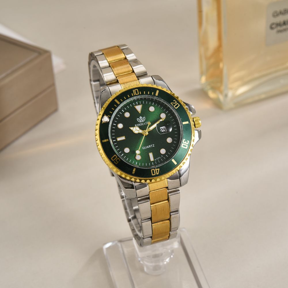 Green Ghost Black Ghost Water Ghost Series Relojes impermeables de moda Pareja Cinturón de acero Reloj automático no mecánico para hombres y mujeres del mismo estilo