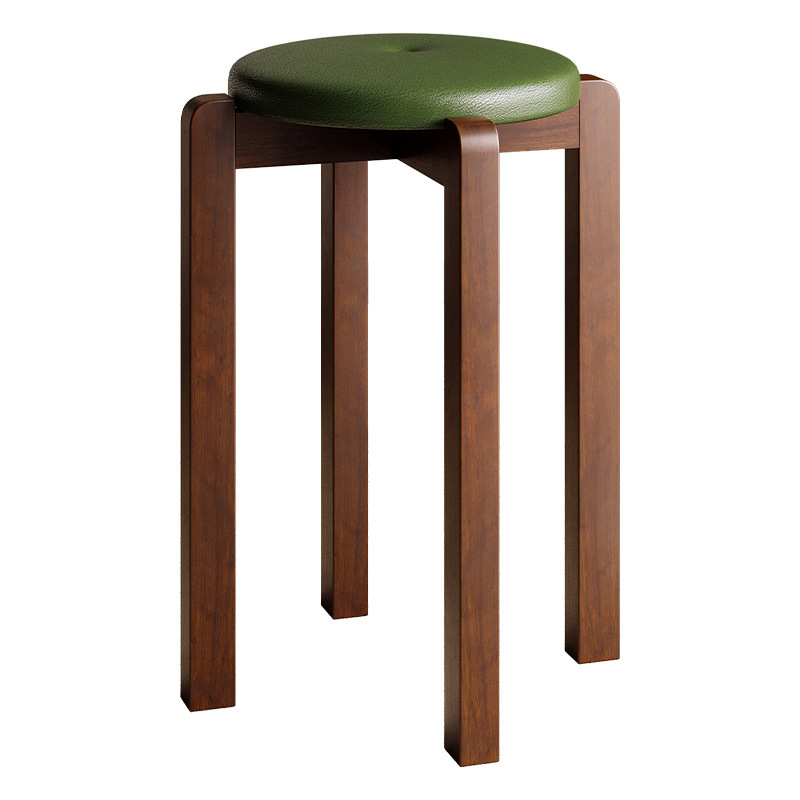 Taburetes de madera sólida taburetes de mesa de comedor apilables taburetes de madera taburetes redondos modernos simples taburetes de mesa de comedor taburetes altos