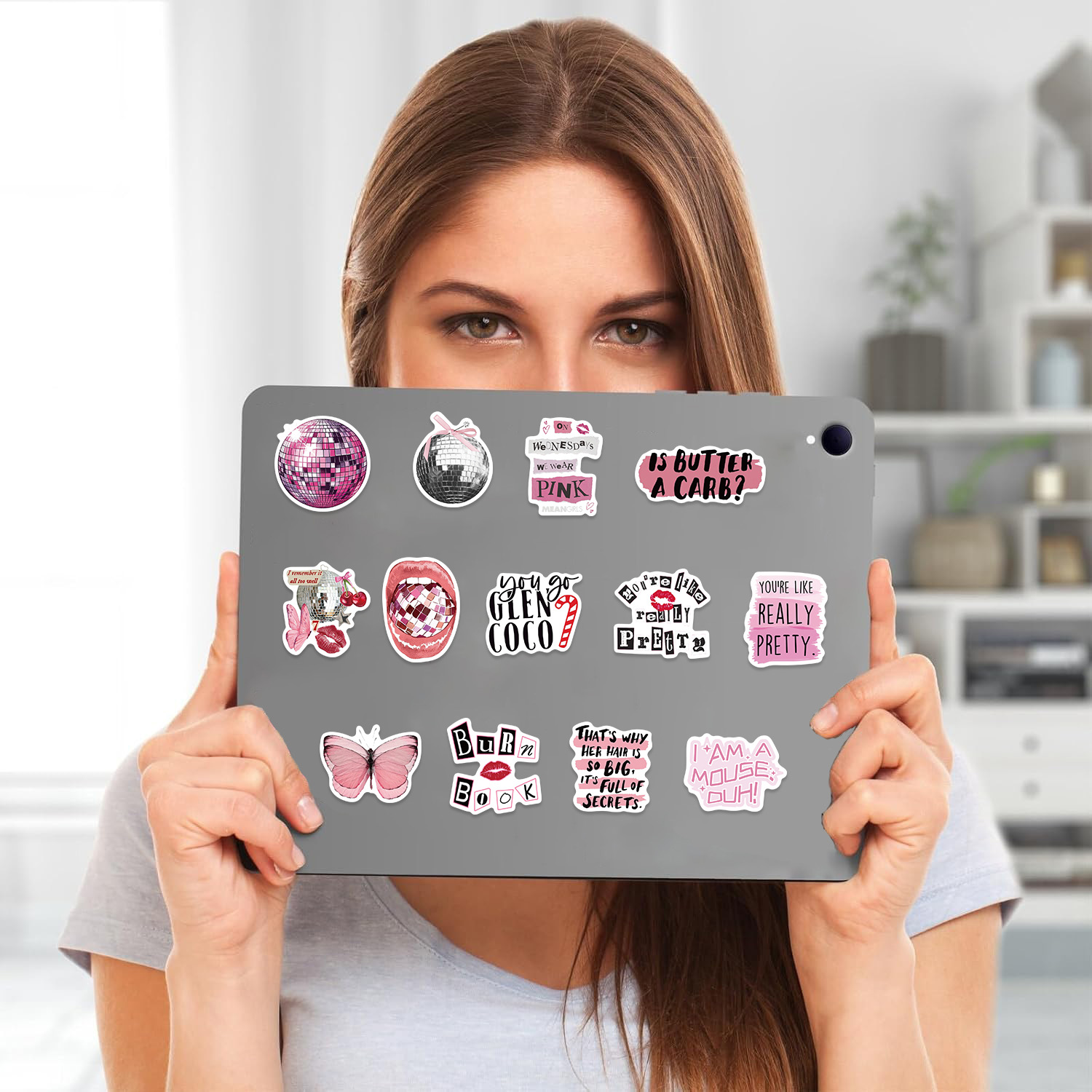 22g Weight Stickers Stationery Type 1 Set Quantity School, Graduation Occasion PVC self-adhesive Material Letter Pattern Y2K, Cute Style 1 Set Letter School Graduation PVC Self-adhesive Y2K Cute Stickers 8