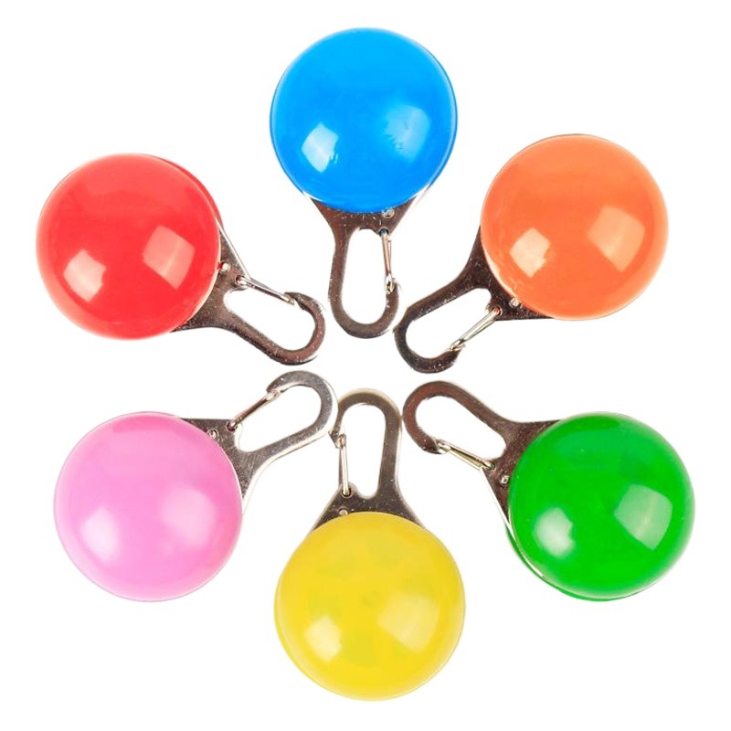 Etiqueta de perro en la acción perro al por mayor que camina redondo anti-perdido luminoso colgante perro anti-perdido etiqueta luminosa