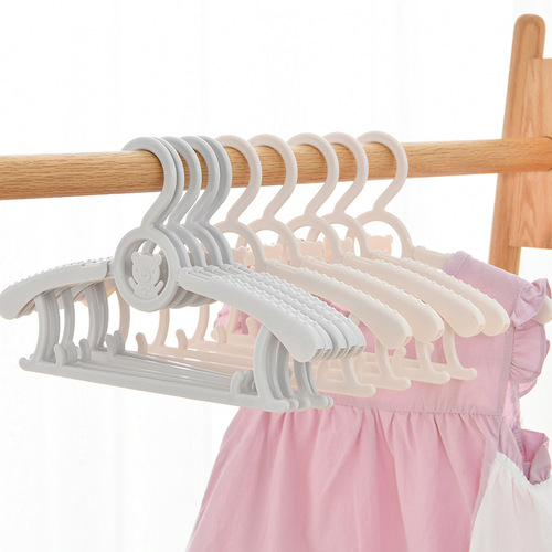 A2768 telescopic children's clothes hanger plastic baby baby clothes drying rack children's telescopic clothes hanger