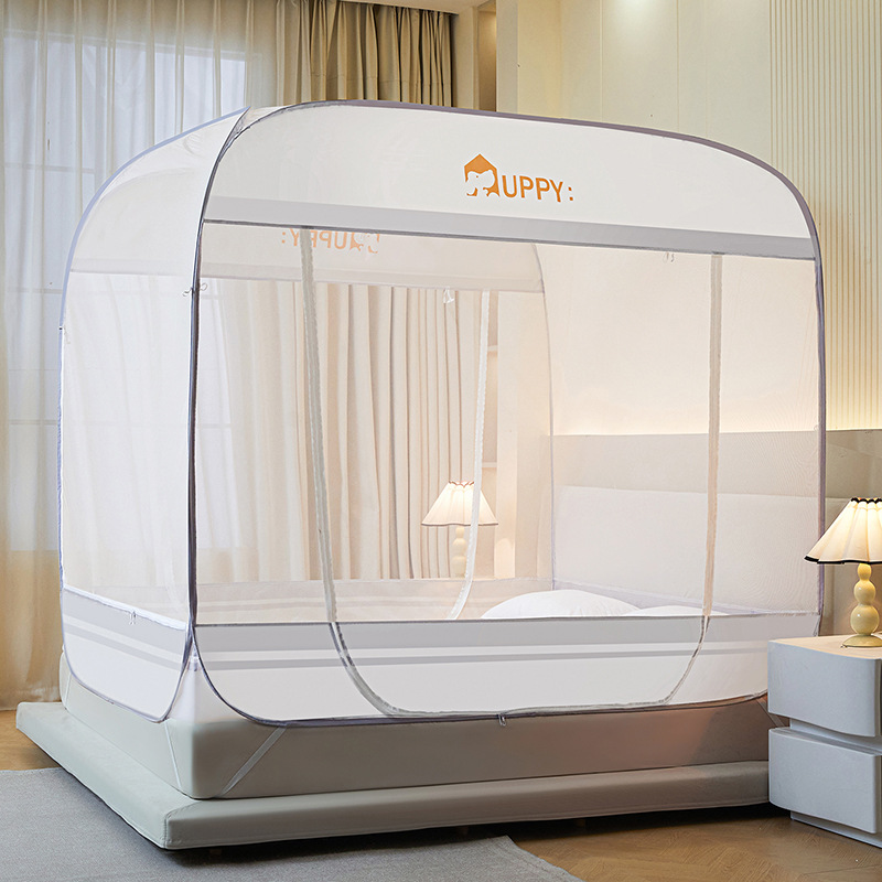 Sin mosquiteros instalados, mosquiteros de Mongolia, mosquiteros de tres puertas, mosquiteros desmontables con cremallera superior a prueba de polvo al por mayor