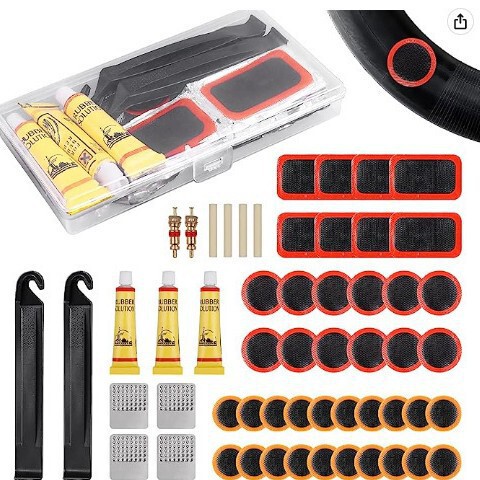 Bicycle Cold Patch Tire Repair Tool Set, Tire Repair Tool Box, Tire Repair Kit