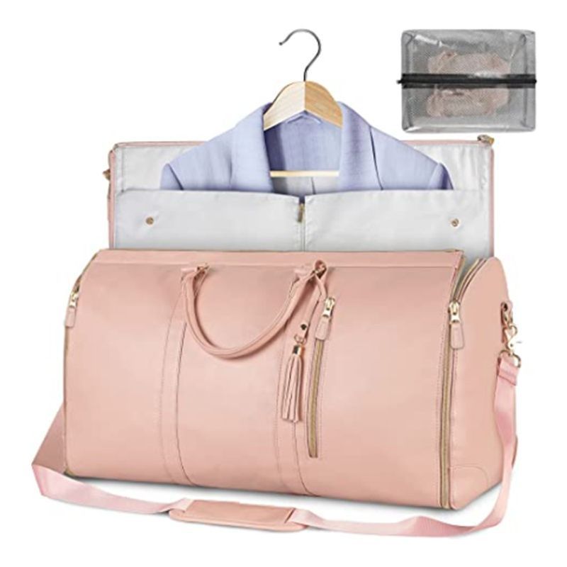 现货大容量旅行手提折叠女士服装行李袋户外健身包多功能过夜收纳