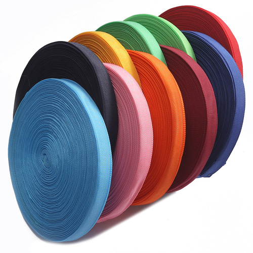 Wholesale black color edge banding tape for multi-specification polypropylene PP backpack accessories woven tape for hats and shoes plain edge banding tape