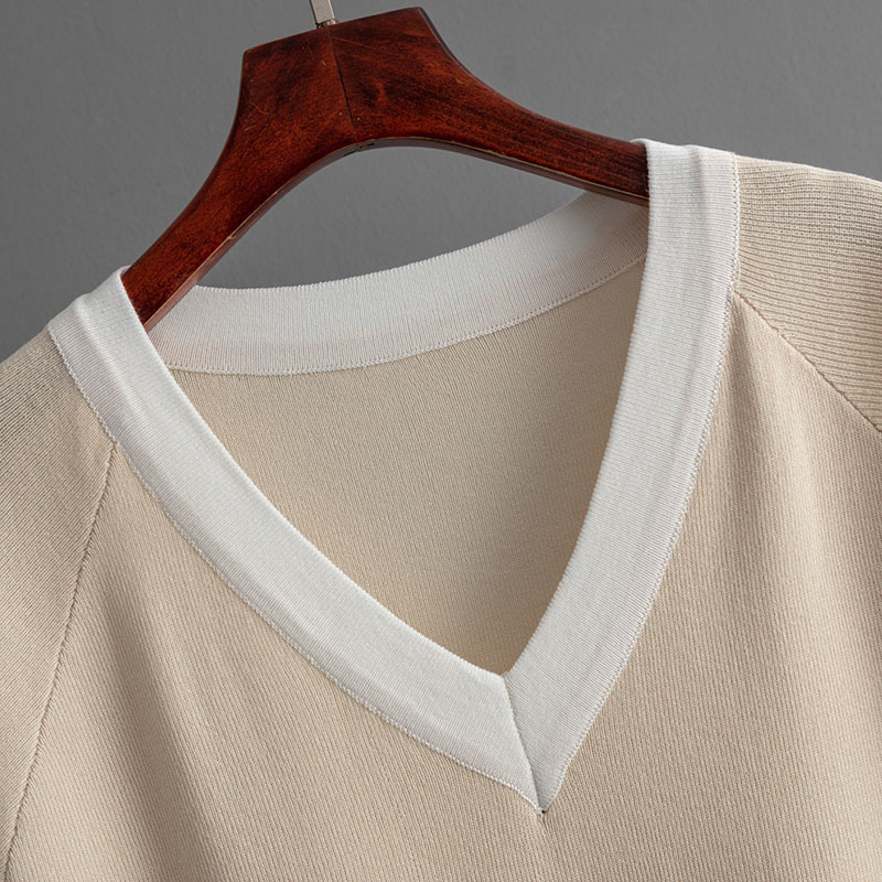 529g Weight Three-Quarter Sleeve Sleeve Length Ice Silk, Viscose fiber Fabric Type Leisure Suit Sets Type Casual, Indoor, Outdoor, Daily Occasion V Neck Neckline Contrast Binding Function Regular Fit Fit Type Color Block Pattern Summer, Spring Season Women's Gender Casual, Simple Style Style Casual Indoor Outdoor Women's Casual Simple Style Color Block Ice Silk Viscose Fiber Leisure Suit Pants Sets 9