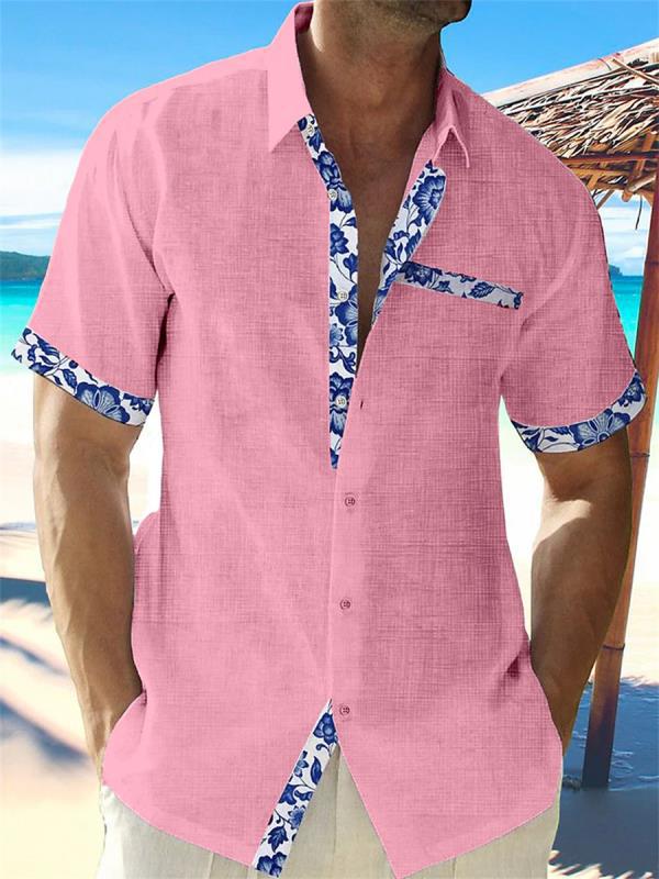 YPRS ropa de hombre al por mayor 2024 verano comercio exterior floral impresión completa camisa de manga corta camisa de playa de moda impresa en 3D