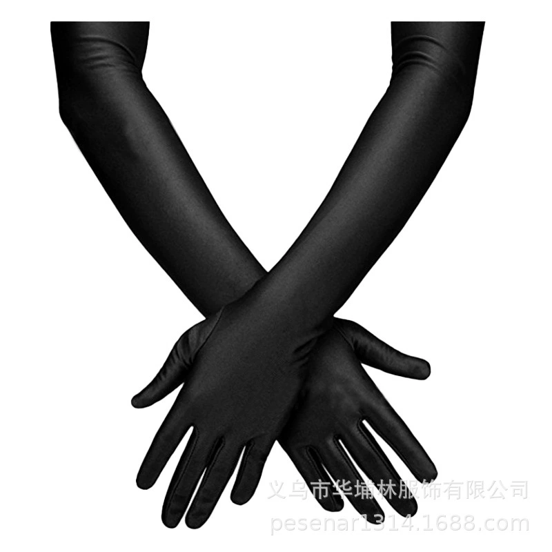 Amazon women's black long gloves in the 1920s