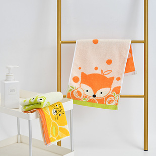 Jieliya Cotton Children's Towel Cartoon Cute Baby Soft Absorbent Fabric Comfortable Facial Wash 211040