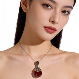 Украшение-шарик из Мьянмы, подвеска, 24mm, серебро 925 пробы
