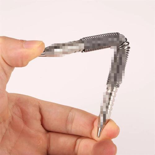 Spring Double Headed Nail Punch Set Center Hole Punch Spring Loaded Marker Metal Woodworking Drill Door Pin Removal