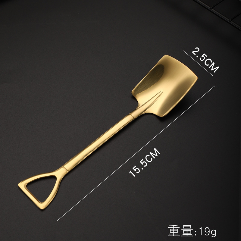 Una pieza de apoyo de bienestar de la agencia de distribución de texto cifrado simple red creativa pala cuchara de acero inoxidable sandía cuchara de galleta plana