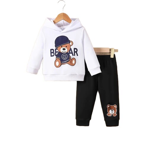 Independent Station Amazon 2025 Cross-Border Bestselling Children's Cartoon 3D Print Hooded Sweatshirt Set Fashion Casual Style