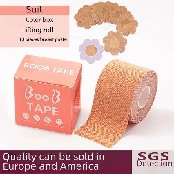 New Nipple Sticker suit Stomp Cloth Rabbit Ear Lifter Roll Transparent Breast Sticker Free Cut Boob Tape