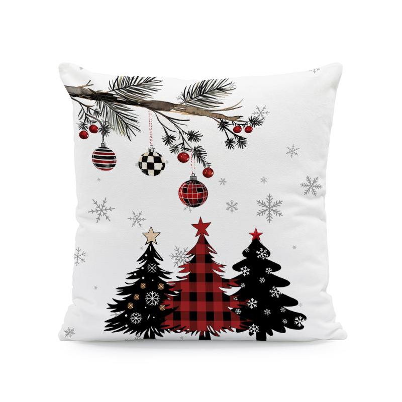 Venta caliente transfronteriza elementos de Navidad funda de almohada ambiente para el hogar sofá de decoración jardín patio festivo funda de cojín image 17