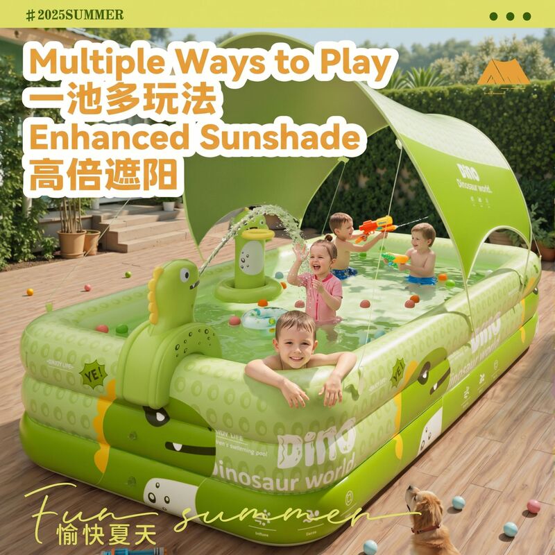 Maichuang Dragon Cub Green Semi-Enclosed Sunshade Inflatable Swimming Pool for Home Outdoor Children's Surfing Constant Temperature Pool Maichuang Dragon Cub Green Semi-Enclosed Sunshade Inflatable Swimming Pool for Home Outdoor Children's Surfing Constant Temperature Pool