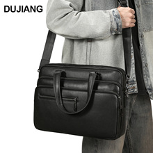 新款男士公文包真皮复古头层牛皮电脑包商务出行多功能简约手提包