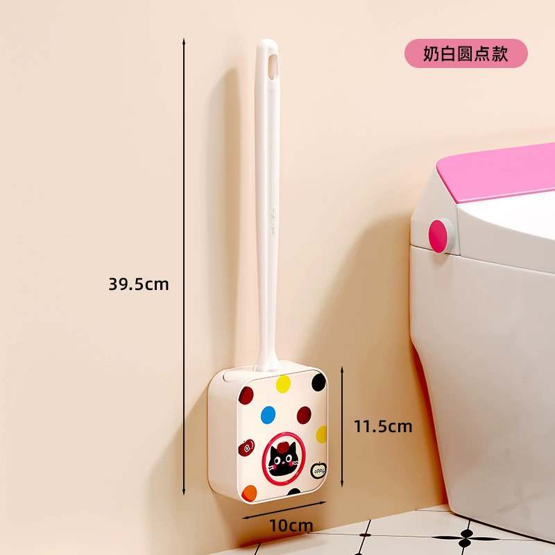 Silicone brush, plastic toilet