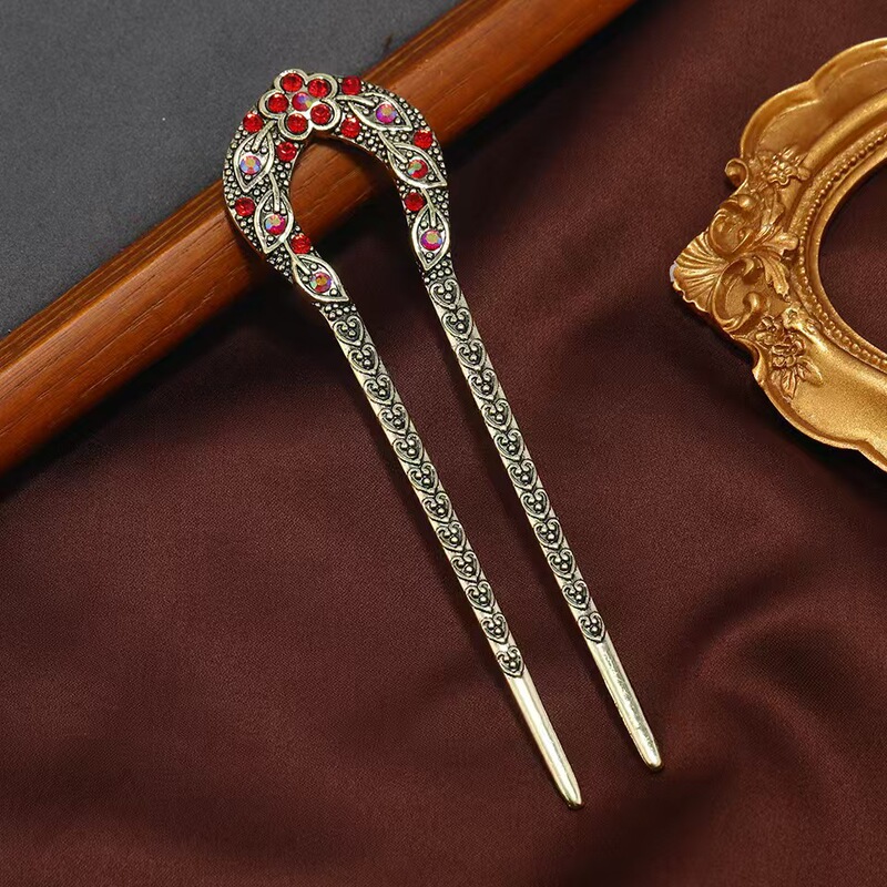 Double-Sided U-Shaped Hairpin, Classical Ancient Style, Daily Hairpin, Han Dynasty Cheongsam Accessories, Simple Modern Hairpin Wholesale