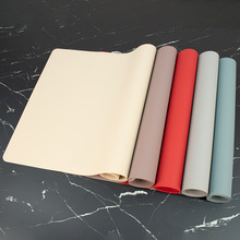 加厚硅胶餐垫皮纹餐垫长方形隔热防滑纯色桌垫防水西餐平面硅胶垫