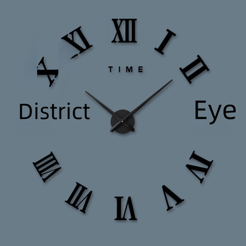 Shein Bestselling 3D Roman Numerals Wall Clock 47-inch Living Room Acrylic Clock Home DIY Creative Wall Clock