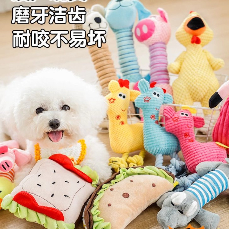 Suministro directo de fábrica transfronterizo de suministros para mascotas, juguetes para perros, limpiador de dientes de sonido, juguetes de peluche de sonido al por mayor image 1