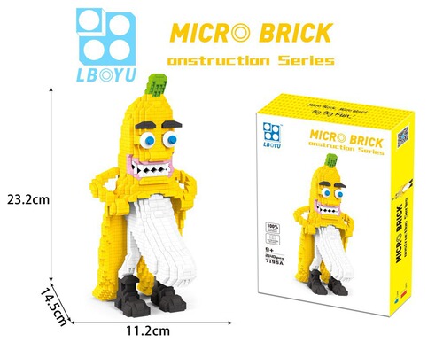 BOYU creative educational diamond micro-assembly plug-in educational leisure building blocks 7195A-7198A cartoon series