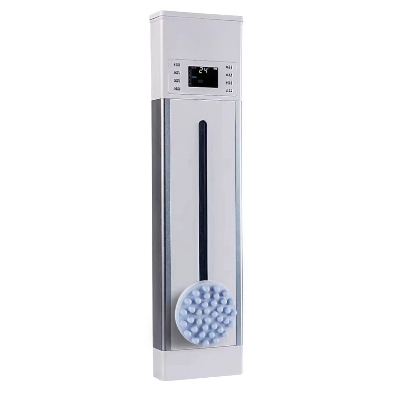 Wall-mounted electric bath shower brush back-scrubbing automatic mud removal device soft bristles youth back-scrubber massager