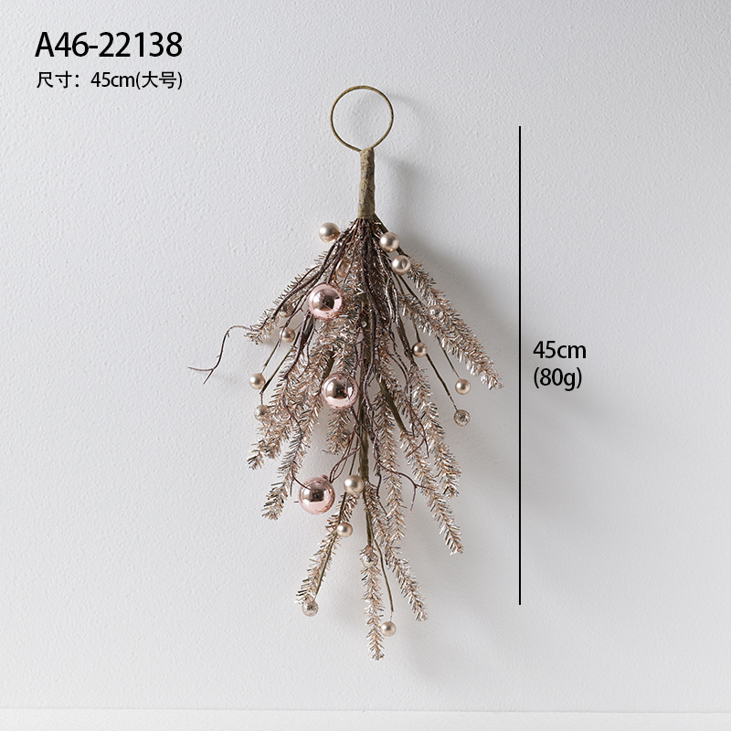 Decoraciones navideñas, accesorios de tiro, colgador de pared navideño, corona navideña nórdica, puerta, colgador de ratán, decoración de la escena de la ventana