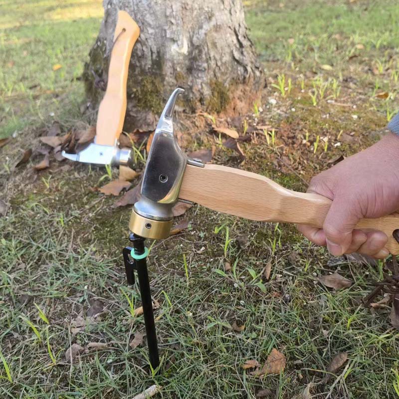 Cobre martillo mango de haya cobre martillo acampar al aire libre martillo de acero inoxidable carpa dosel clavo martillo Extractor de uñas camping