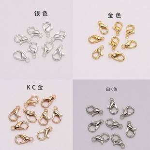 10/12mm color retaining alloy lobster buckle necklace buckle pendant buckle diy antique jewelry jewelry link material