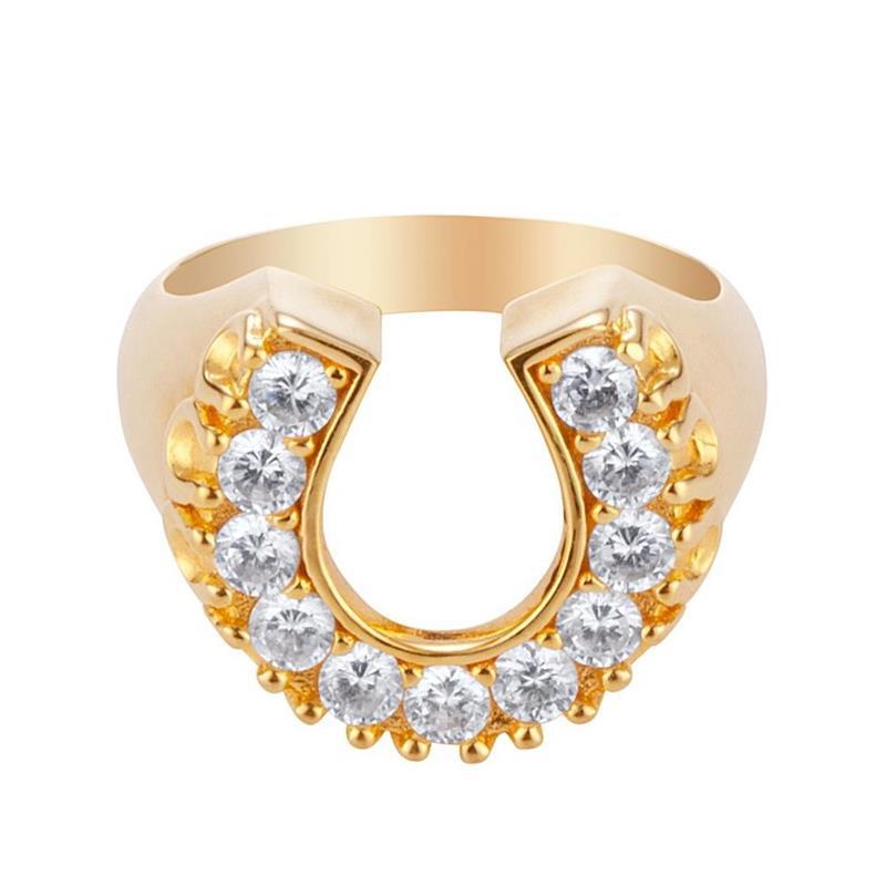 Großhandel Schmuck U-förmiger Diamantkupferring Nihaojewelry display picture 5