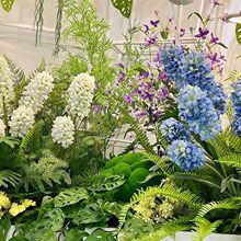 仿真花风信子绣球花3头塔球婚庆路引插花婚礼花艺商场装饰假花